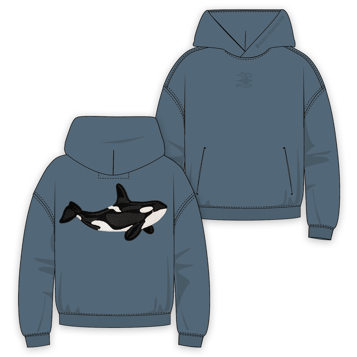 Hoodie Unisex "Orca" ocean