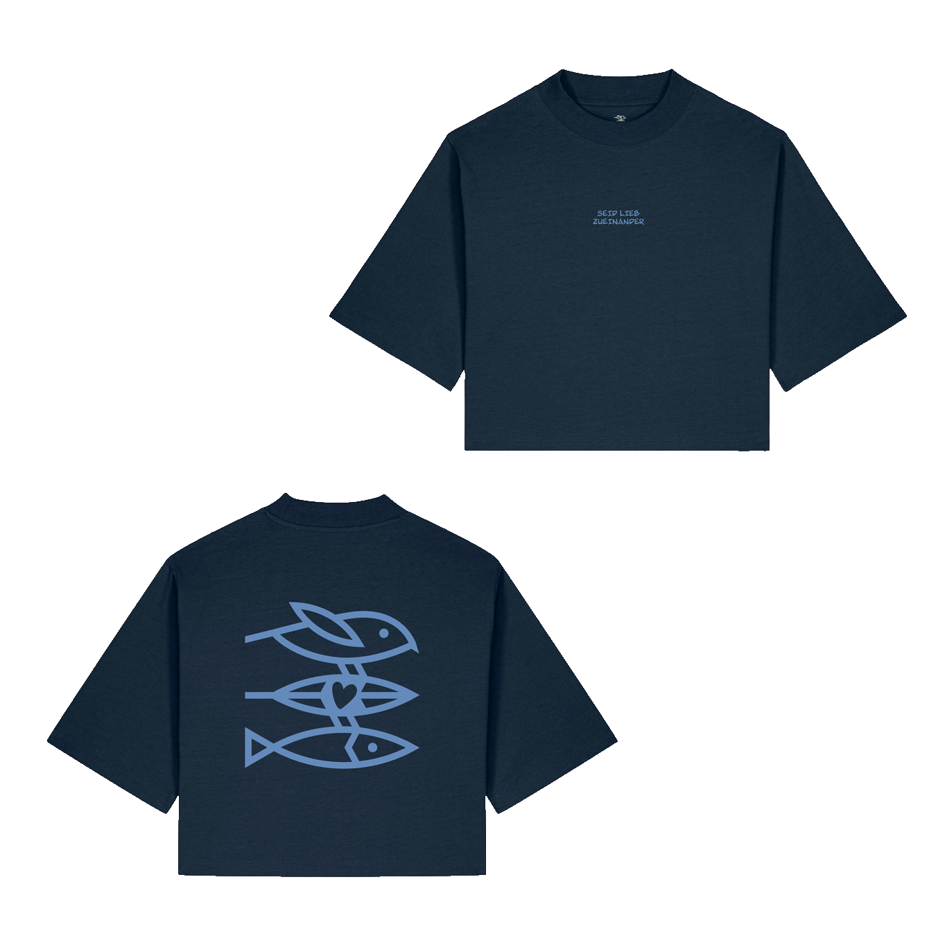 T-Shirt Women "Seid lieb zueinander 2.0" navy