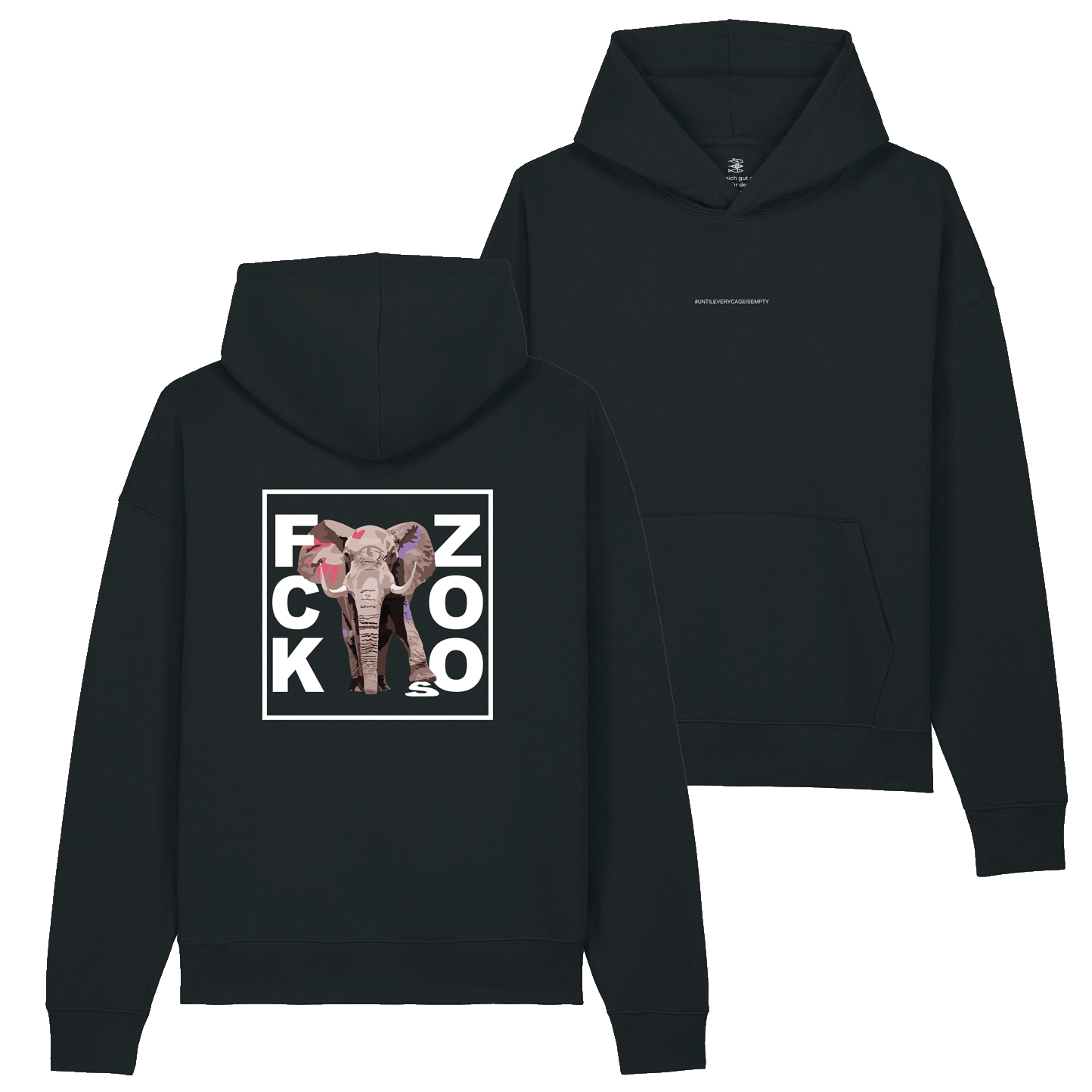 Hoodie "FCK ZOOs" Elefant