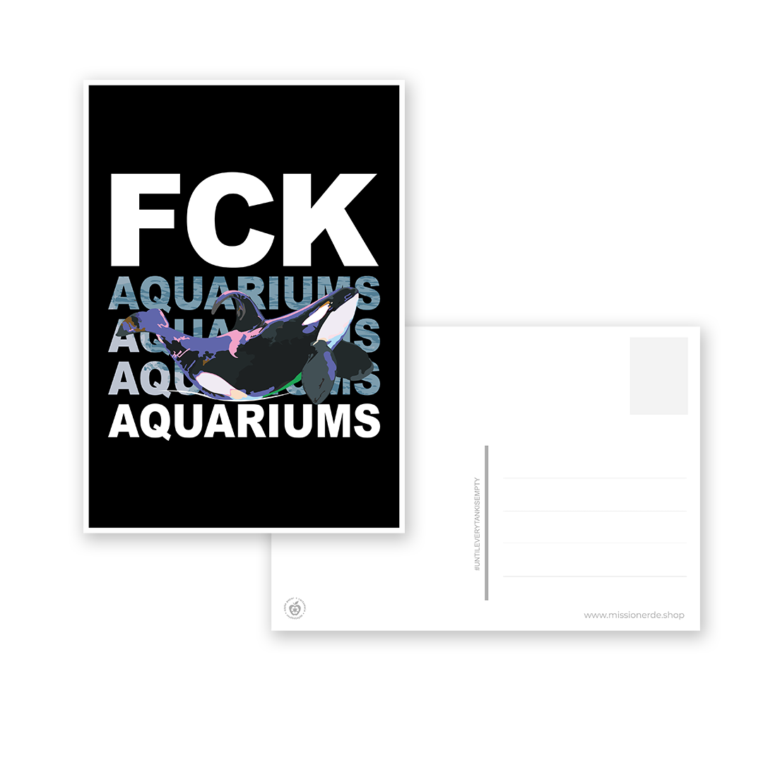 Postkarte "FCK AQUARIUMs" Orca