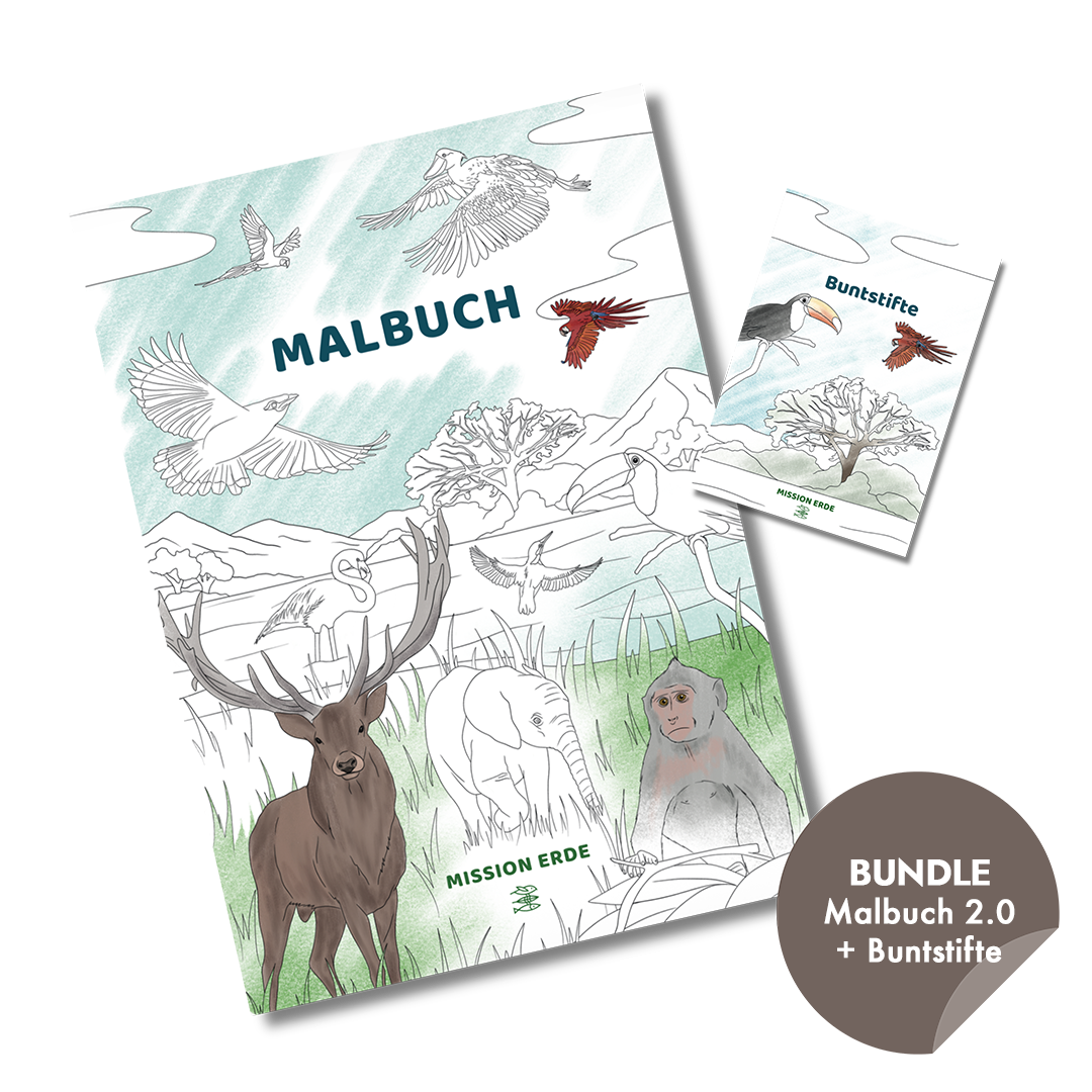Bundle Malbuch + Buntstifte "Mission Erde 2.0"