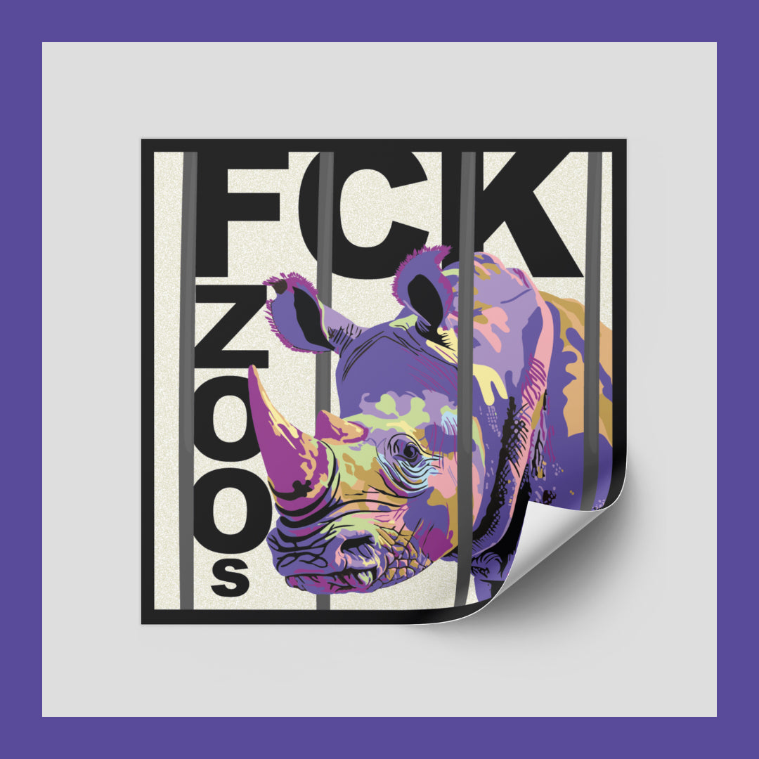 Sticker "FCK ZOOs" Nashorn