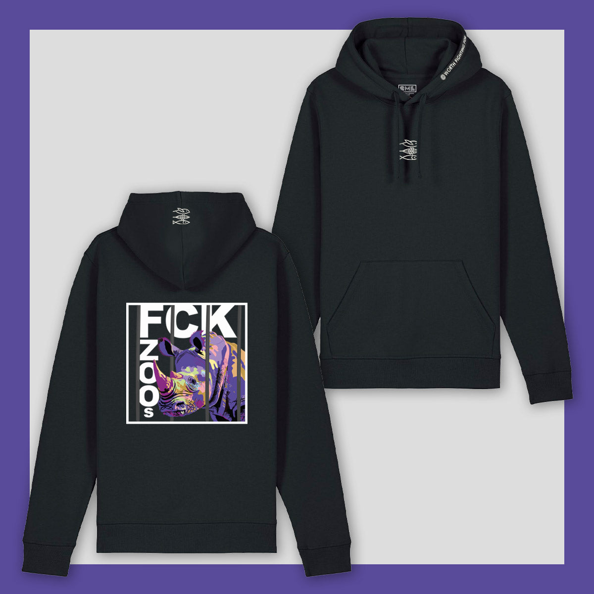 Hoodie "FCK ZOOs" Nashorn