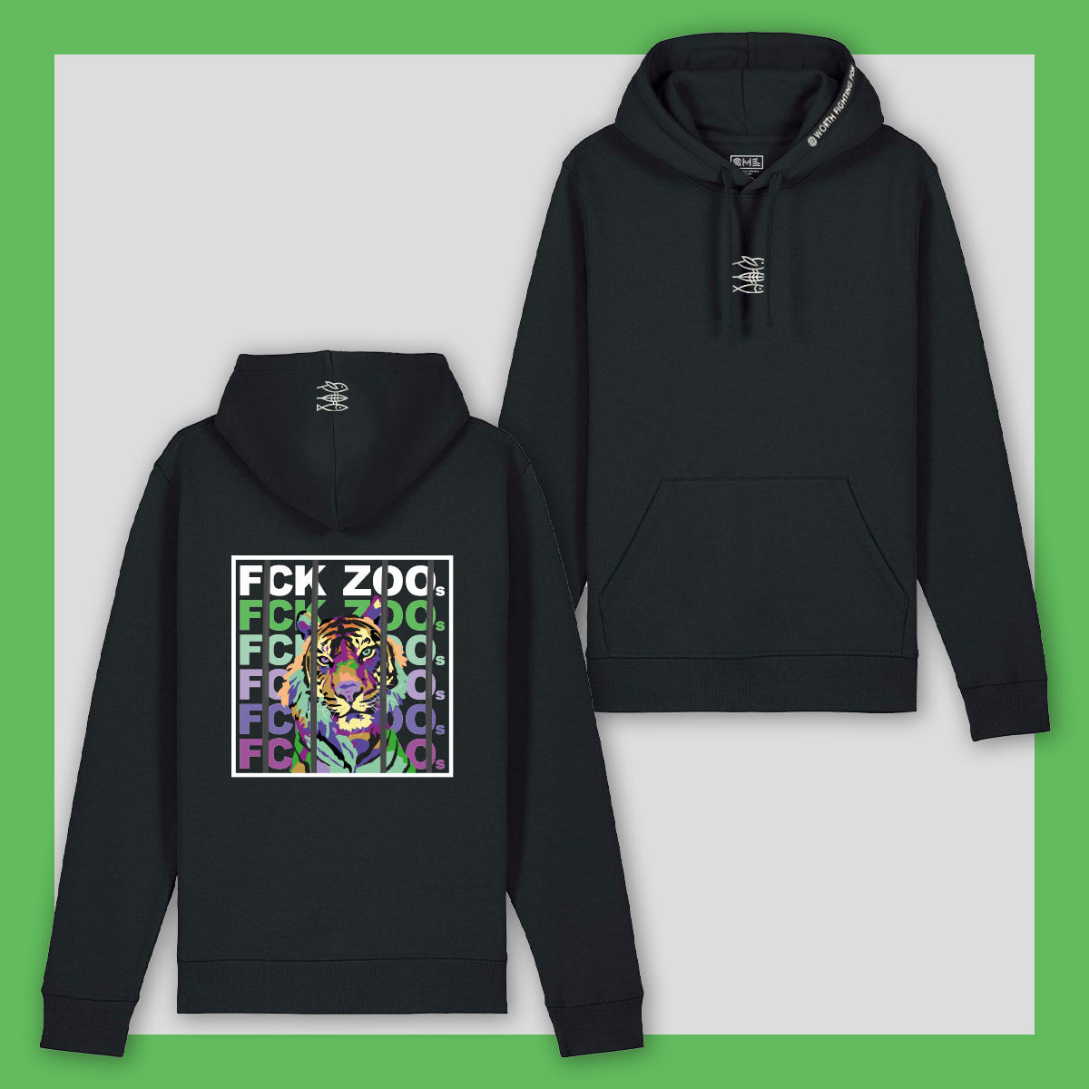 Hoodie "FCK ZOOs" Tiger