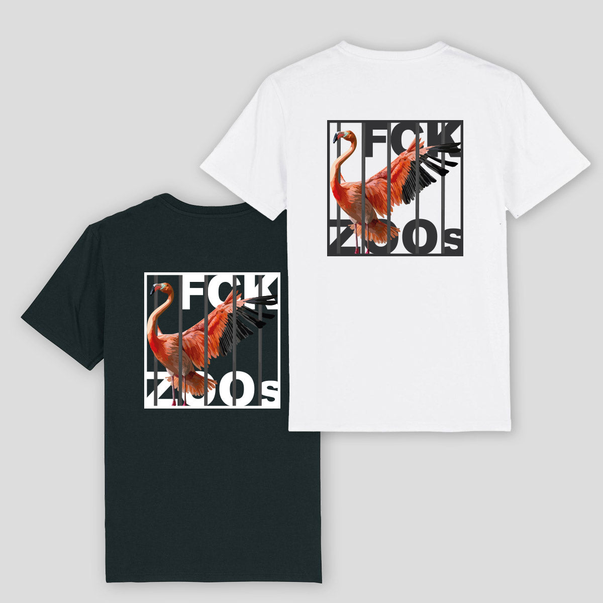 T-Shirt "FCK ZOOs" Flamingo