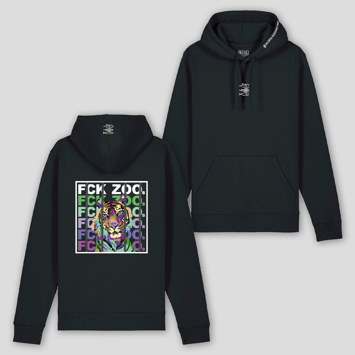 Hoodie "FCK ZOOs" Tiger