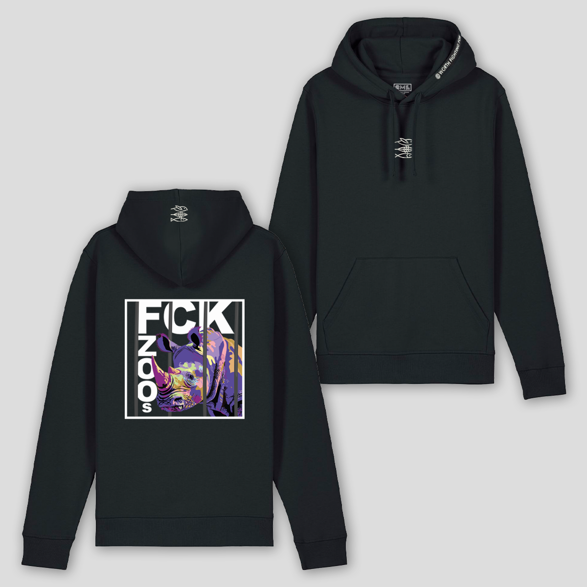 Hoodie "FCK ZOOs" Nashorn