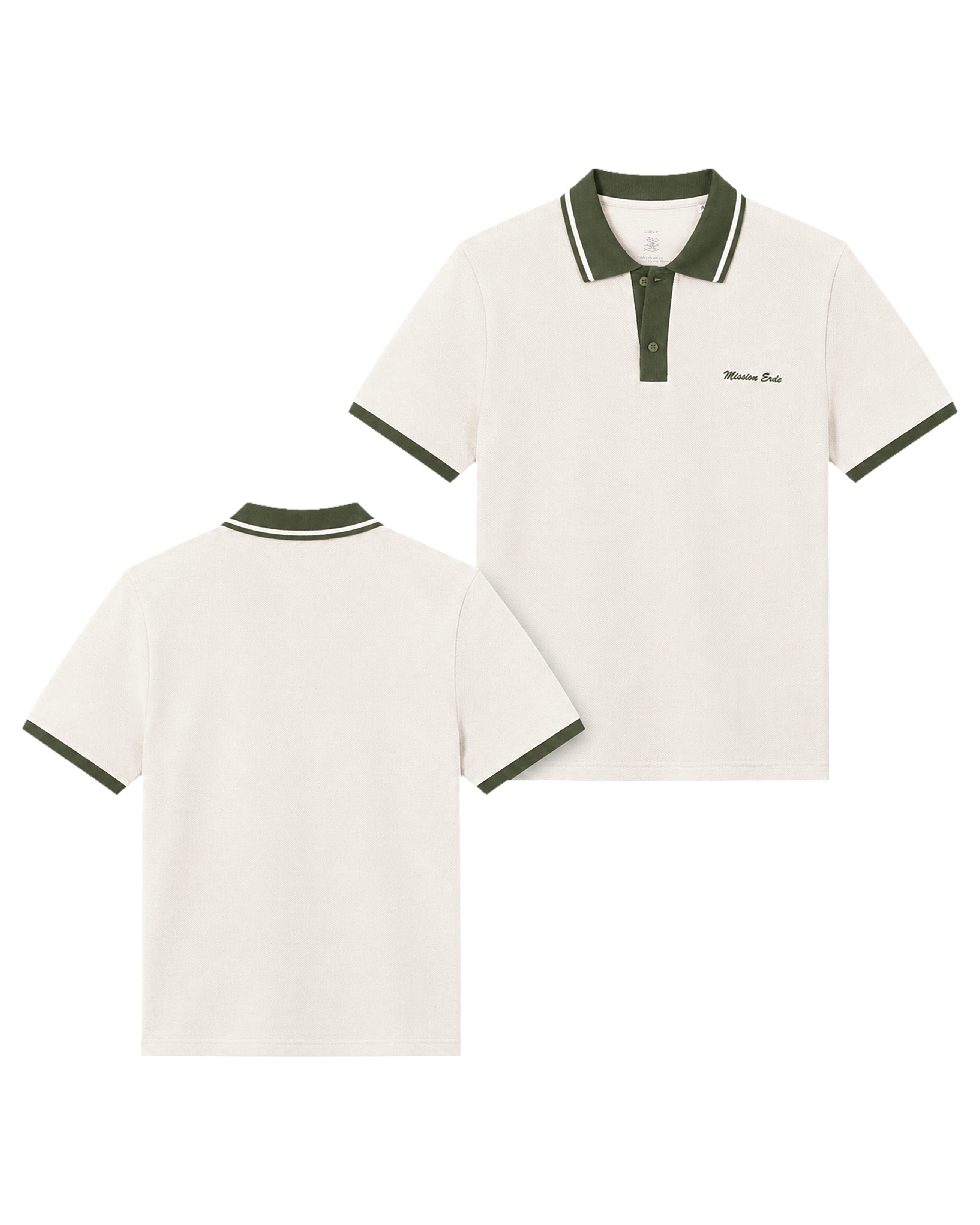 Unisex Poloshirt "Mission Erde" beige