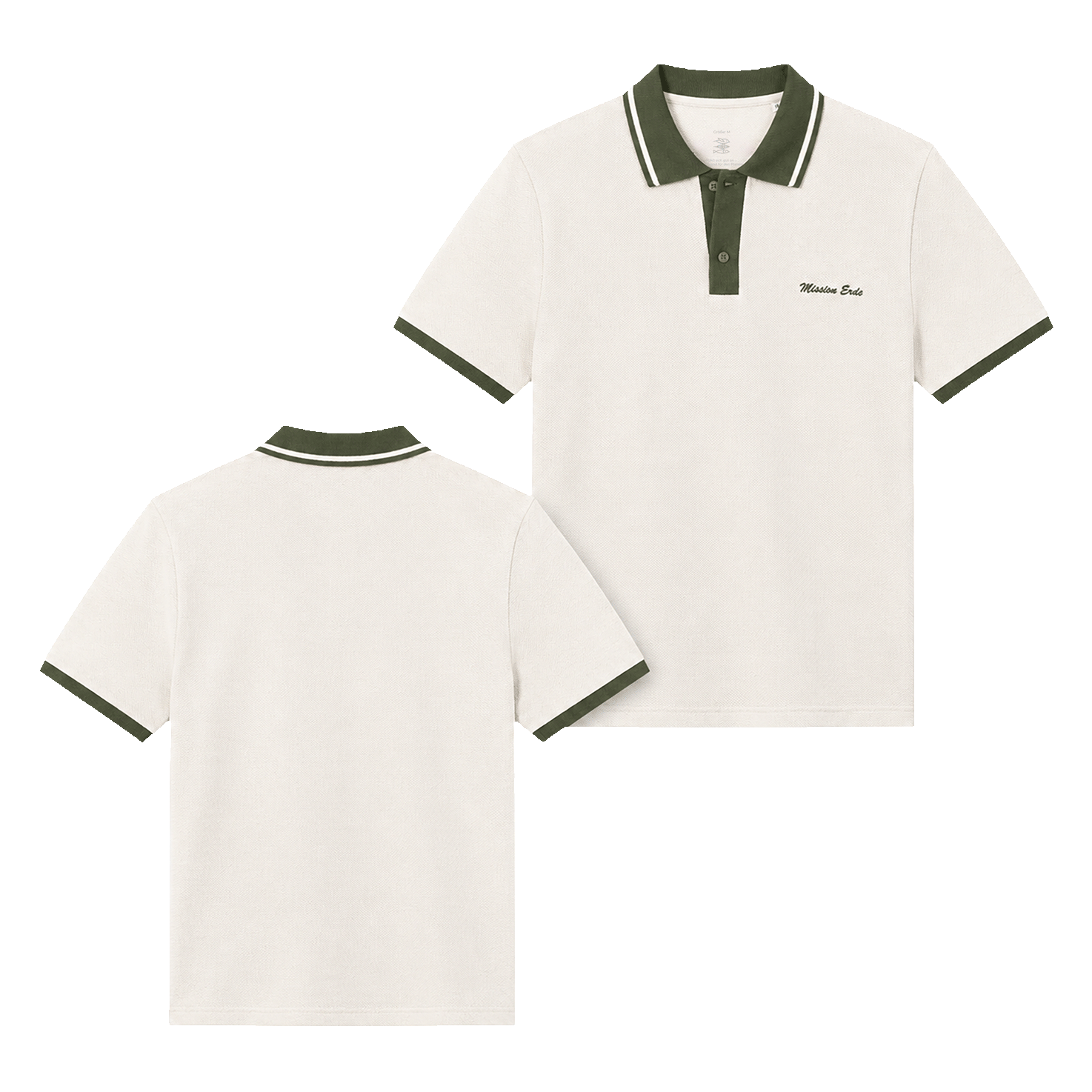 Unisex Poloshirt "Mission Erde" beige