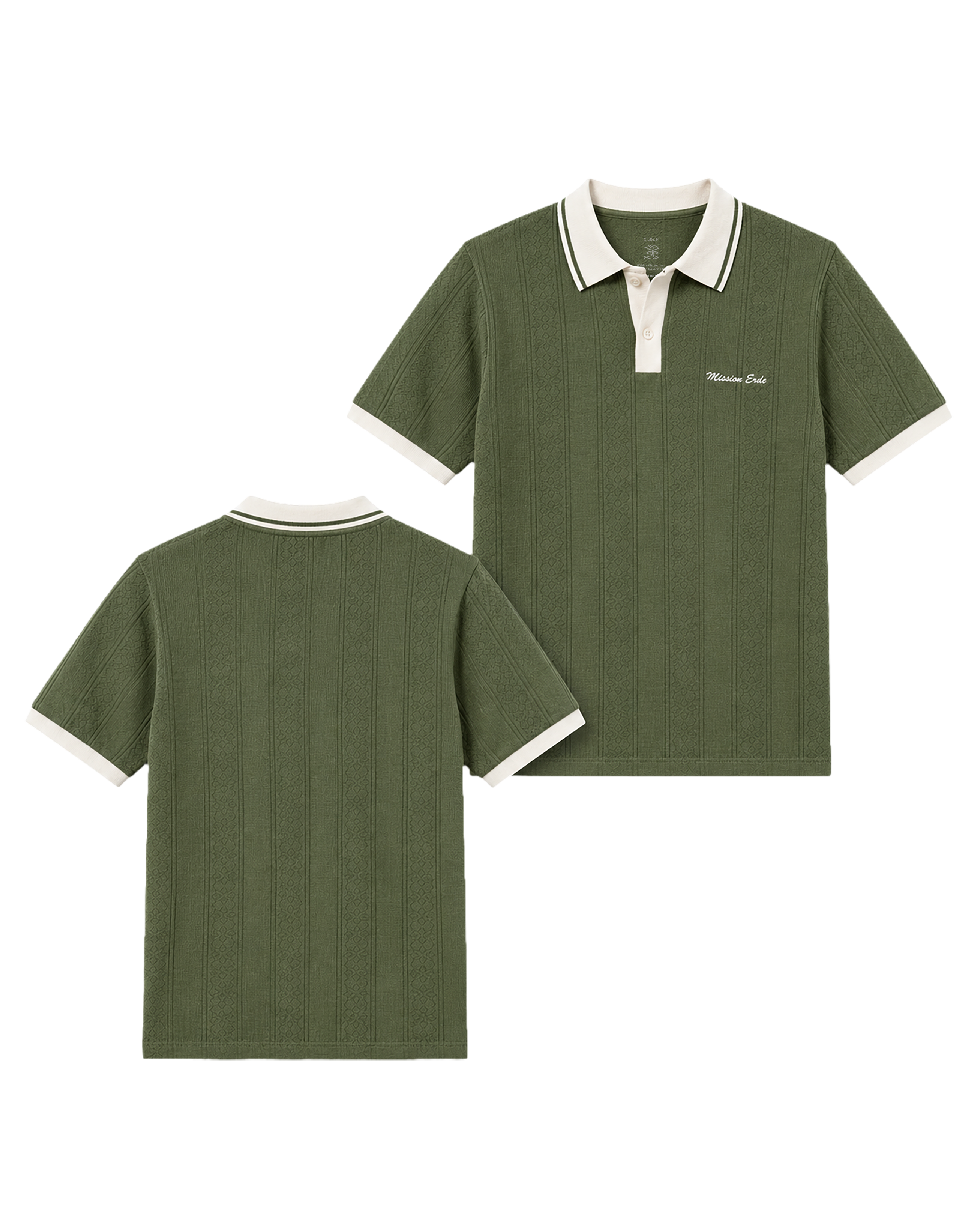 Unisex Poloshirt "Mission Erde" green