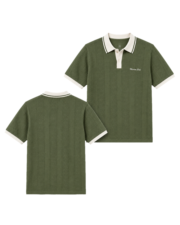 Unisex Poloshirt "Mission Erde" green