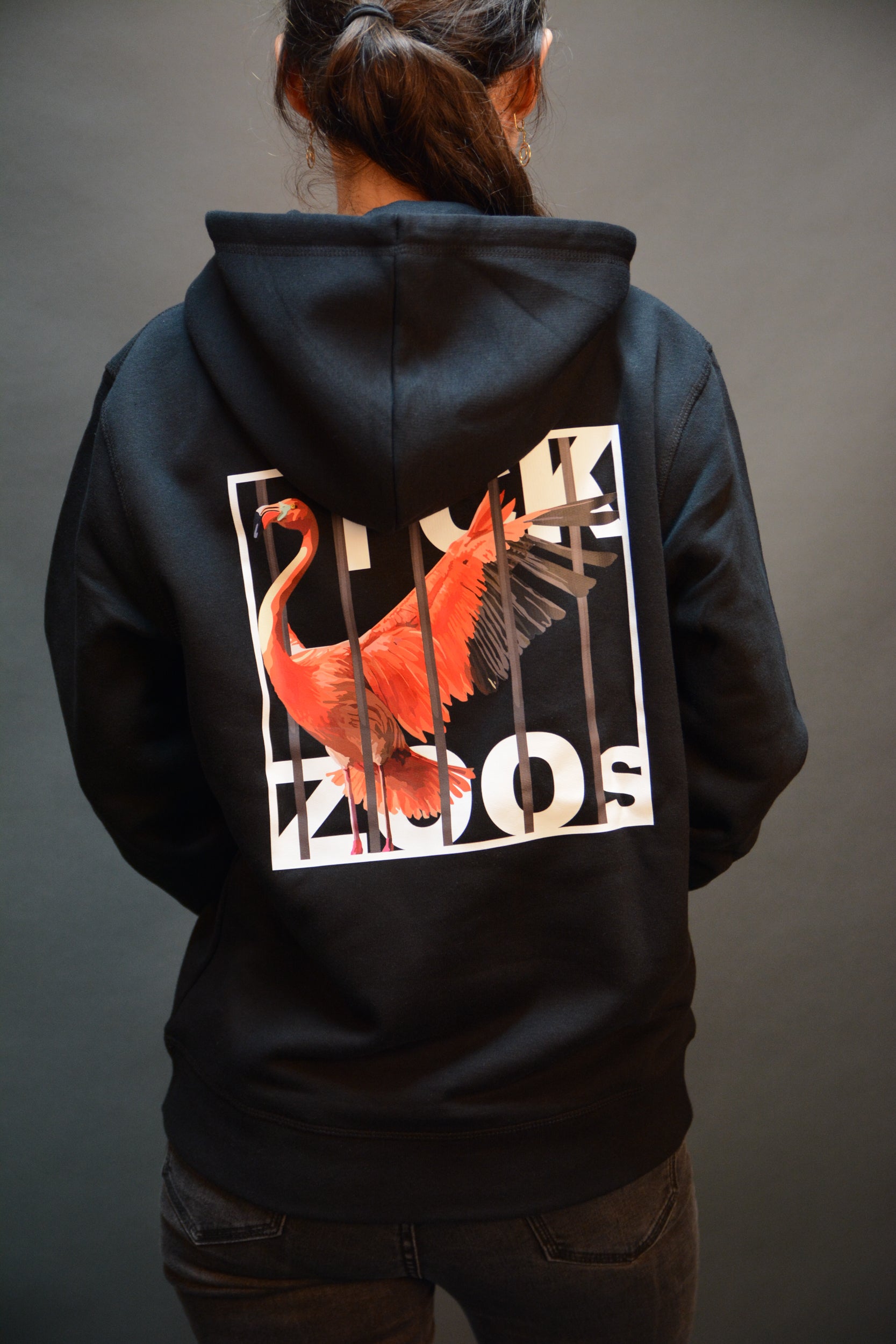 Hoodie "FCK ZOOs" Flamingo