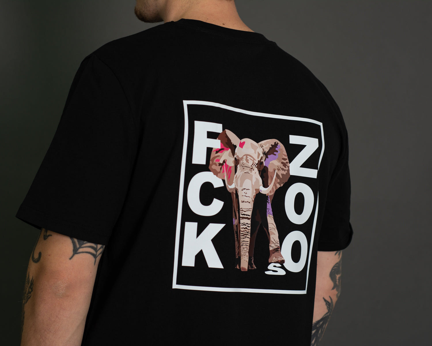 T-Shirt "FCK ZOOs" Elefant