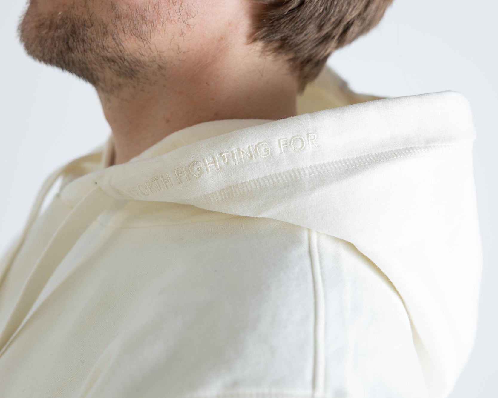 Hoodie Men "Tribal" off white