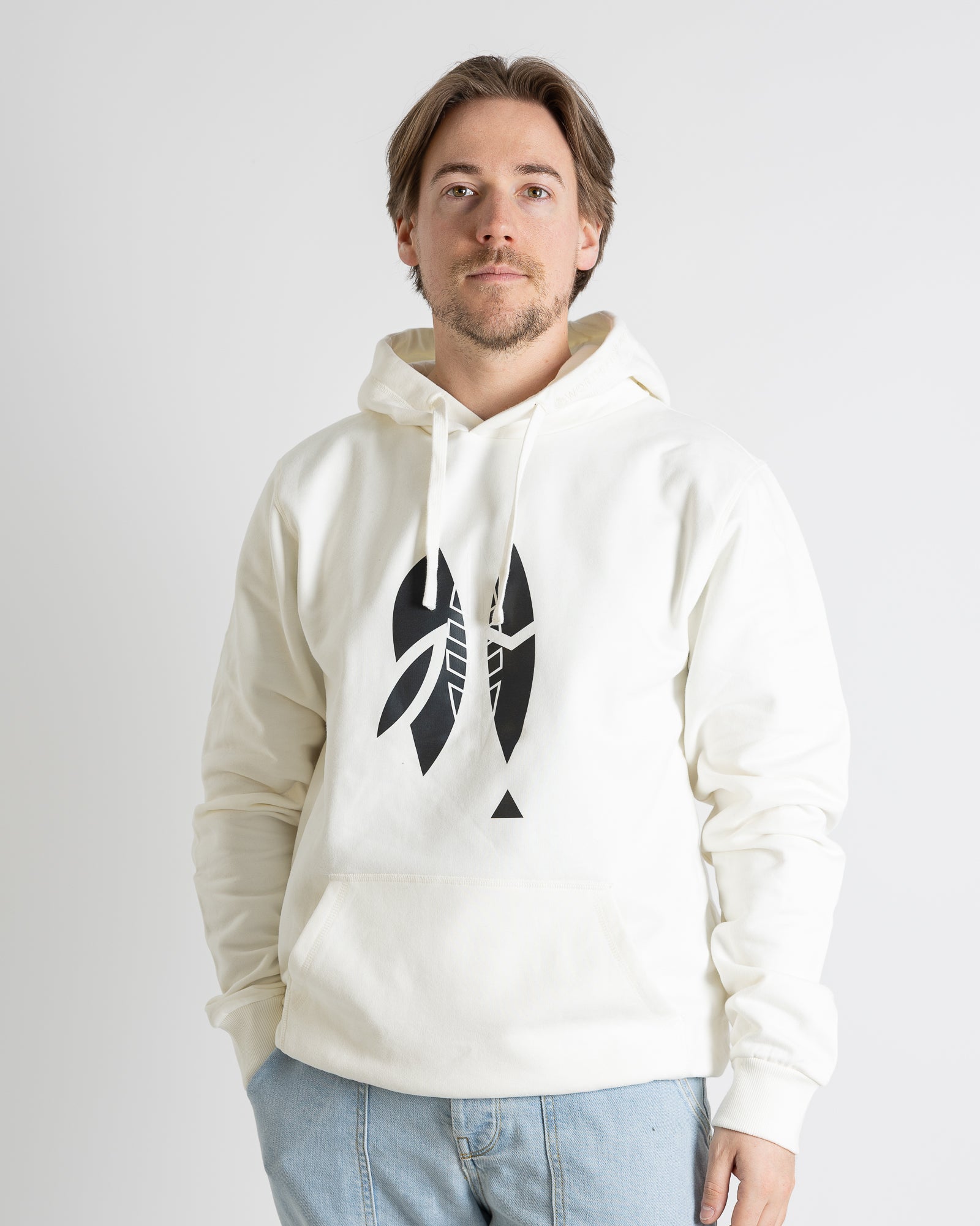 Hoodie Men "Tribal" off white