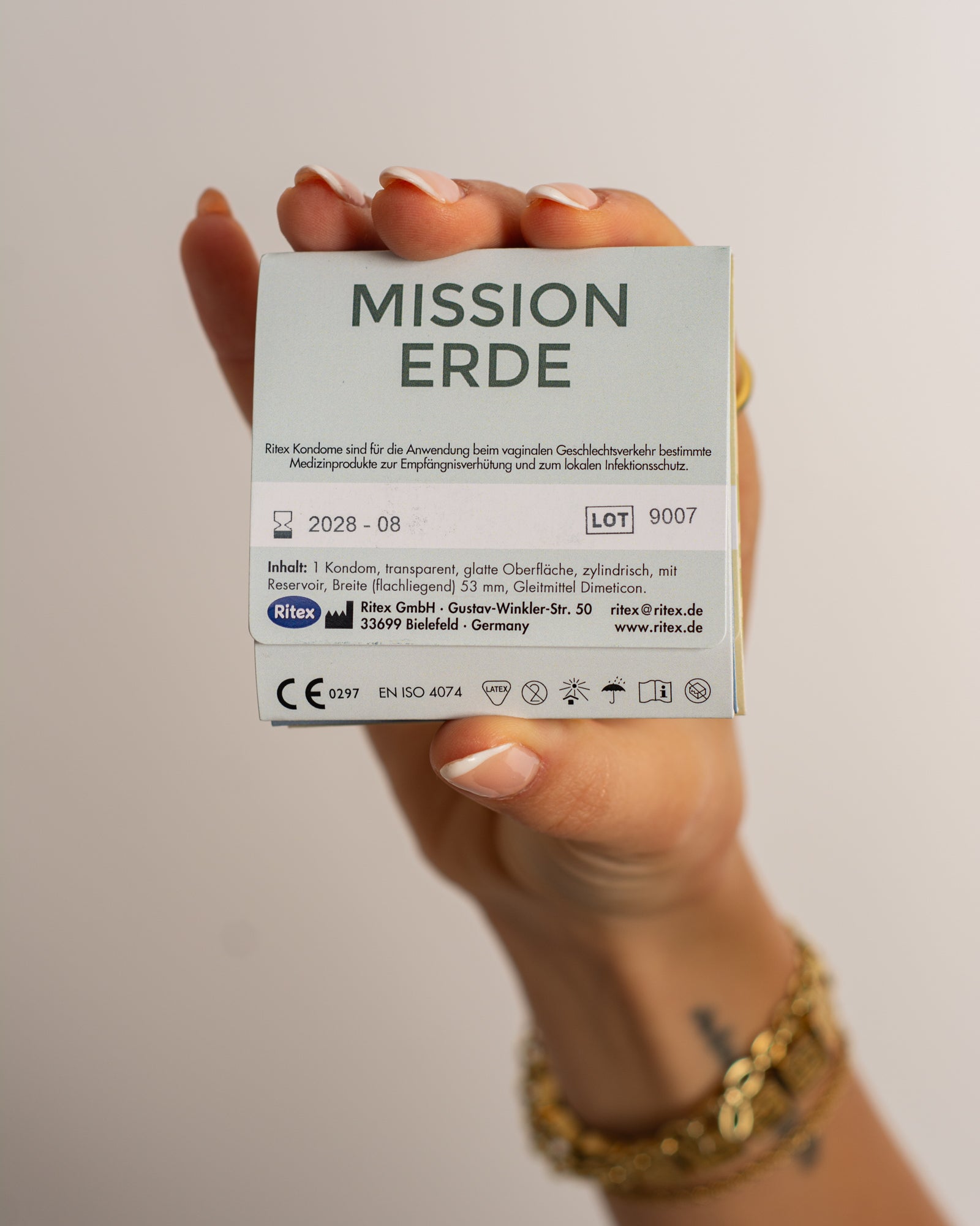 Vegane Kondome 3er-Set "Mission Erde"