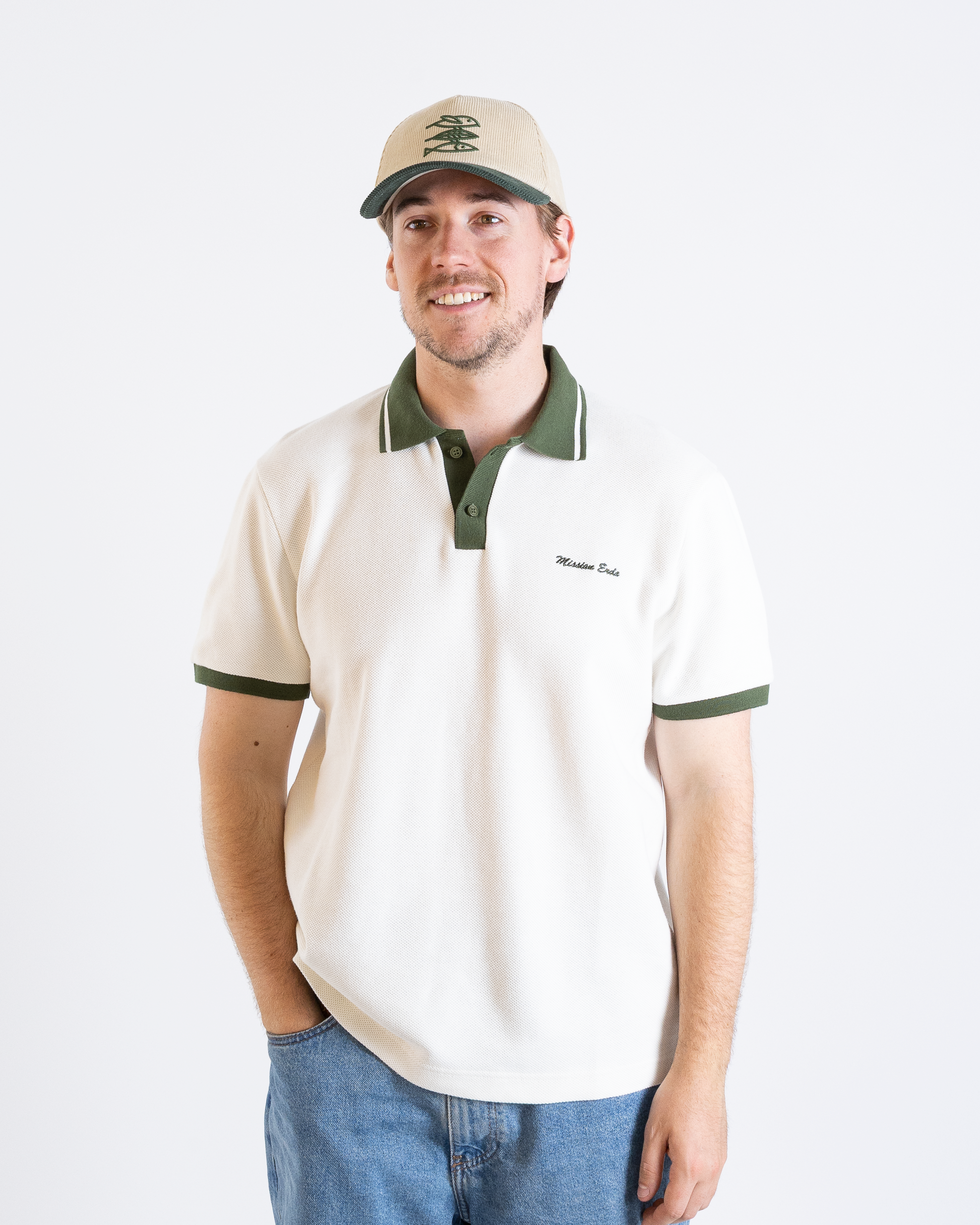 Unisex Poloshirt "Mission Erde" beige