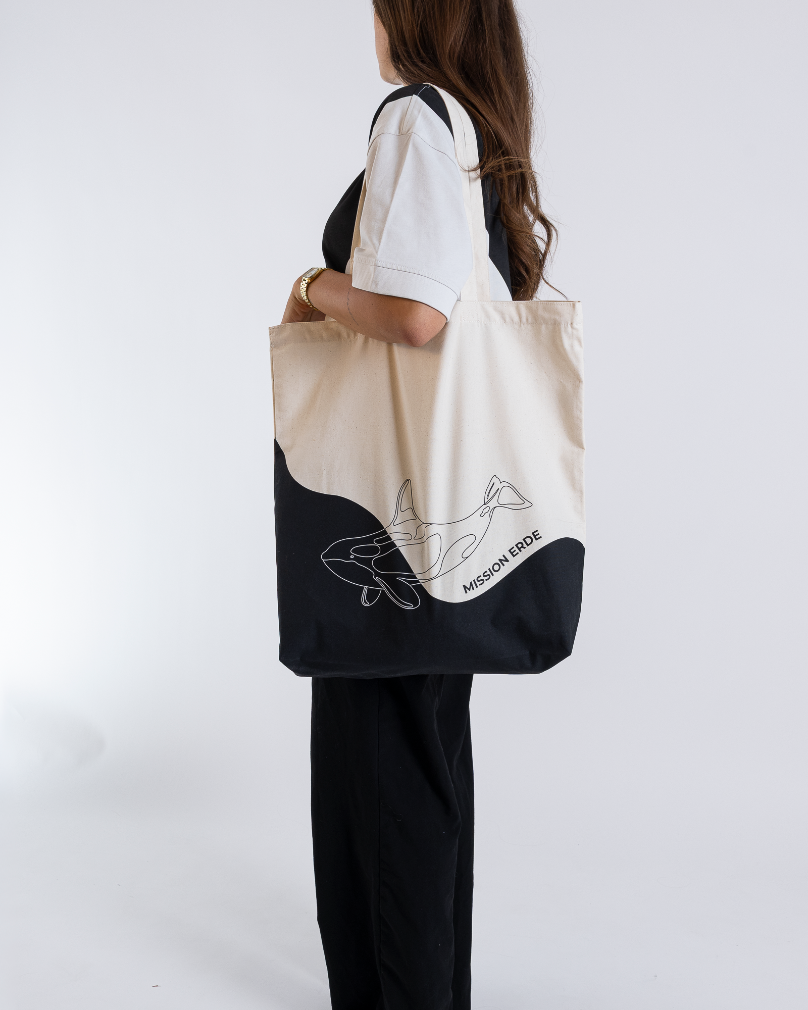 Bio-Baumwolltasche "Orca" black