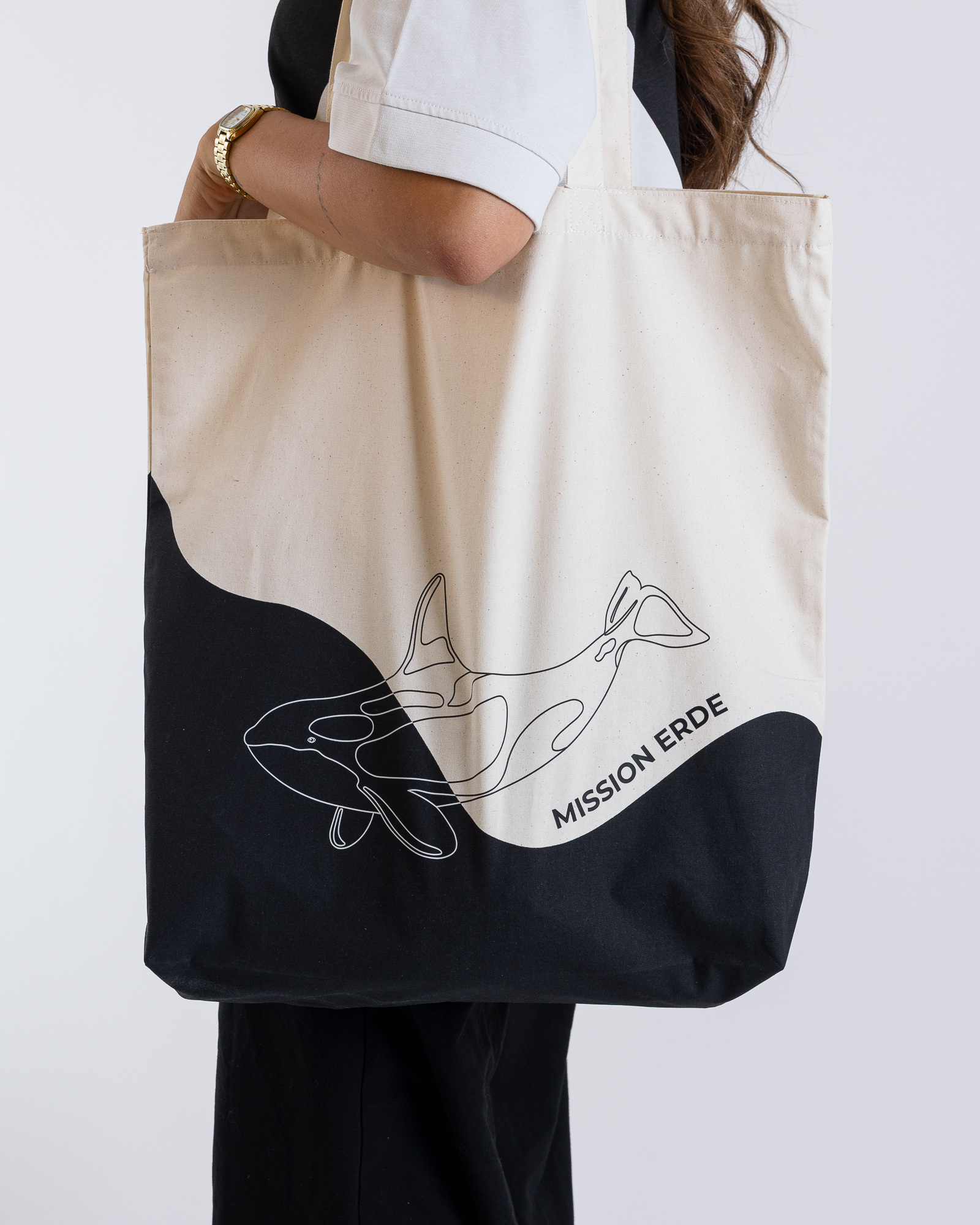 Bio-Baumwolltasche "Orca" black