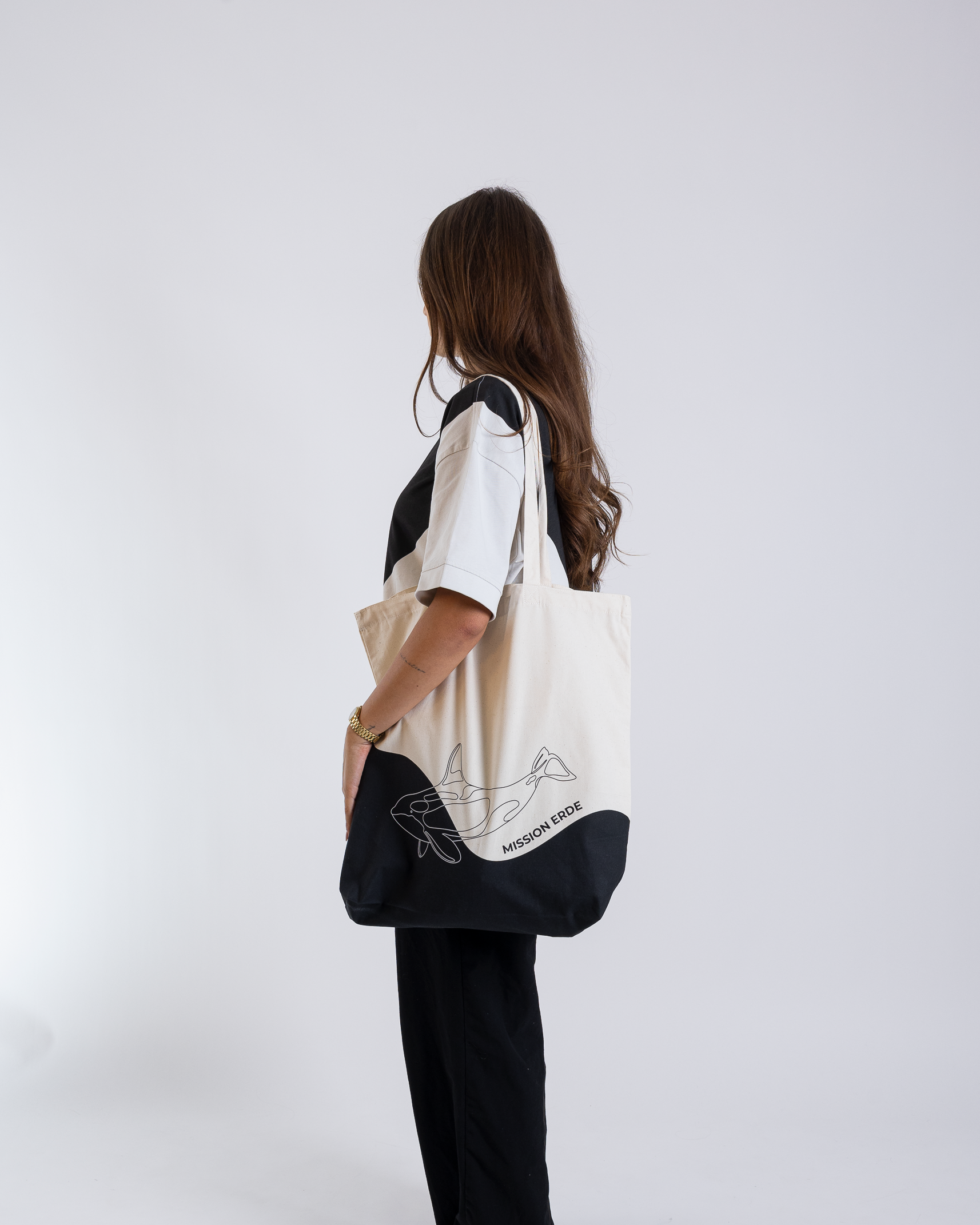 Bio-Baumwolltasche "Orca" black