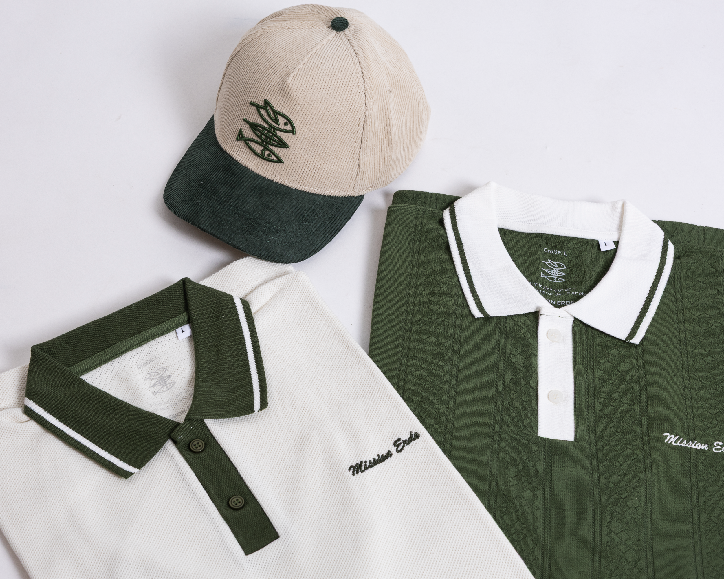 Unisex Poloshirt "Mission Erde" green