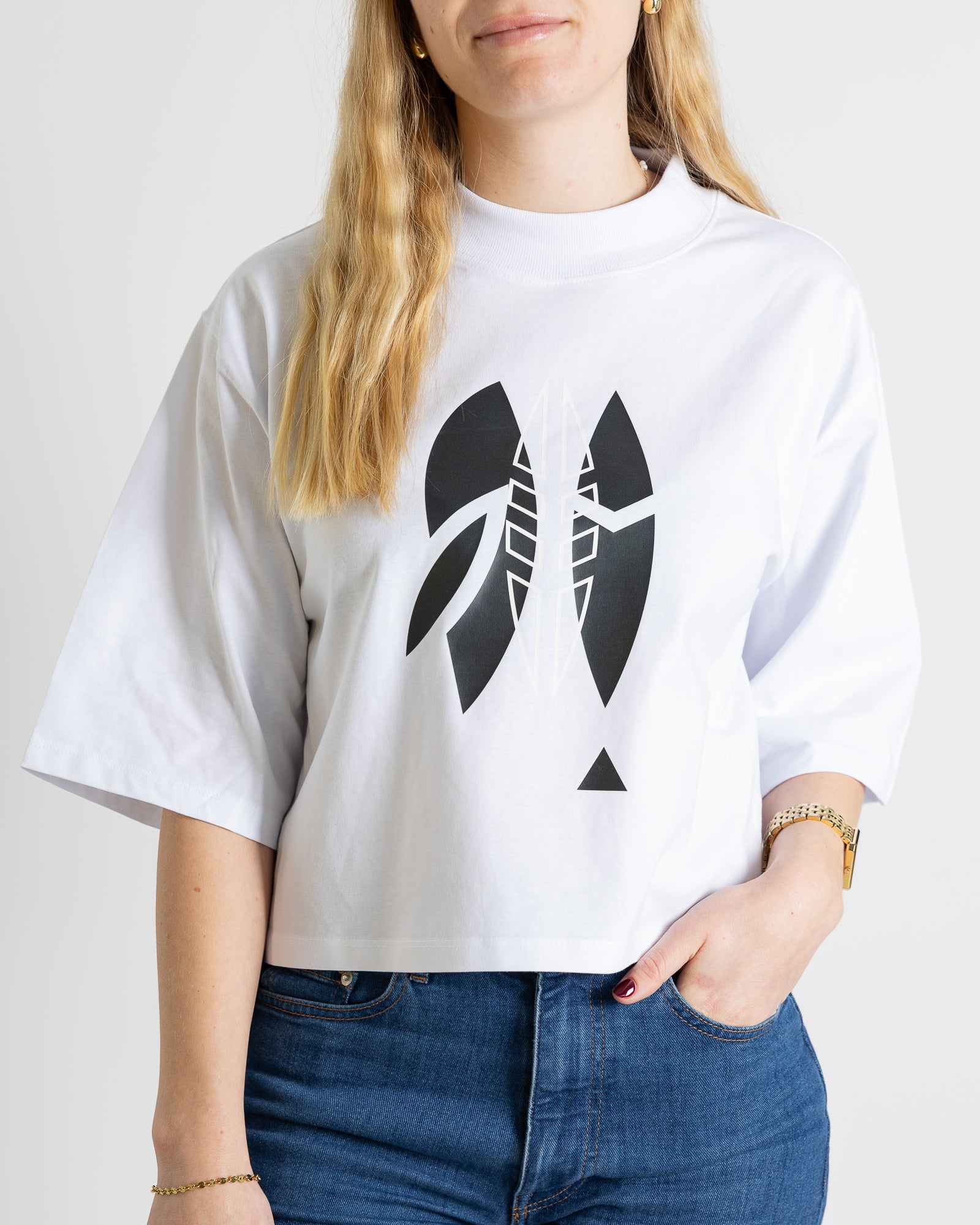 T-Shirt Women "Tribal" white