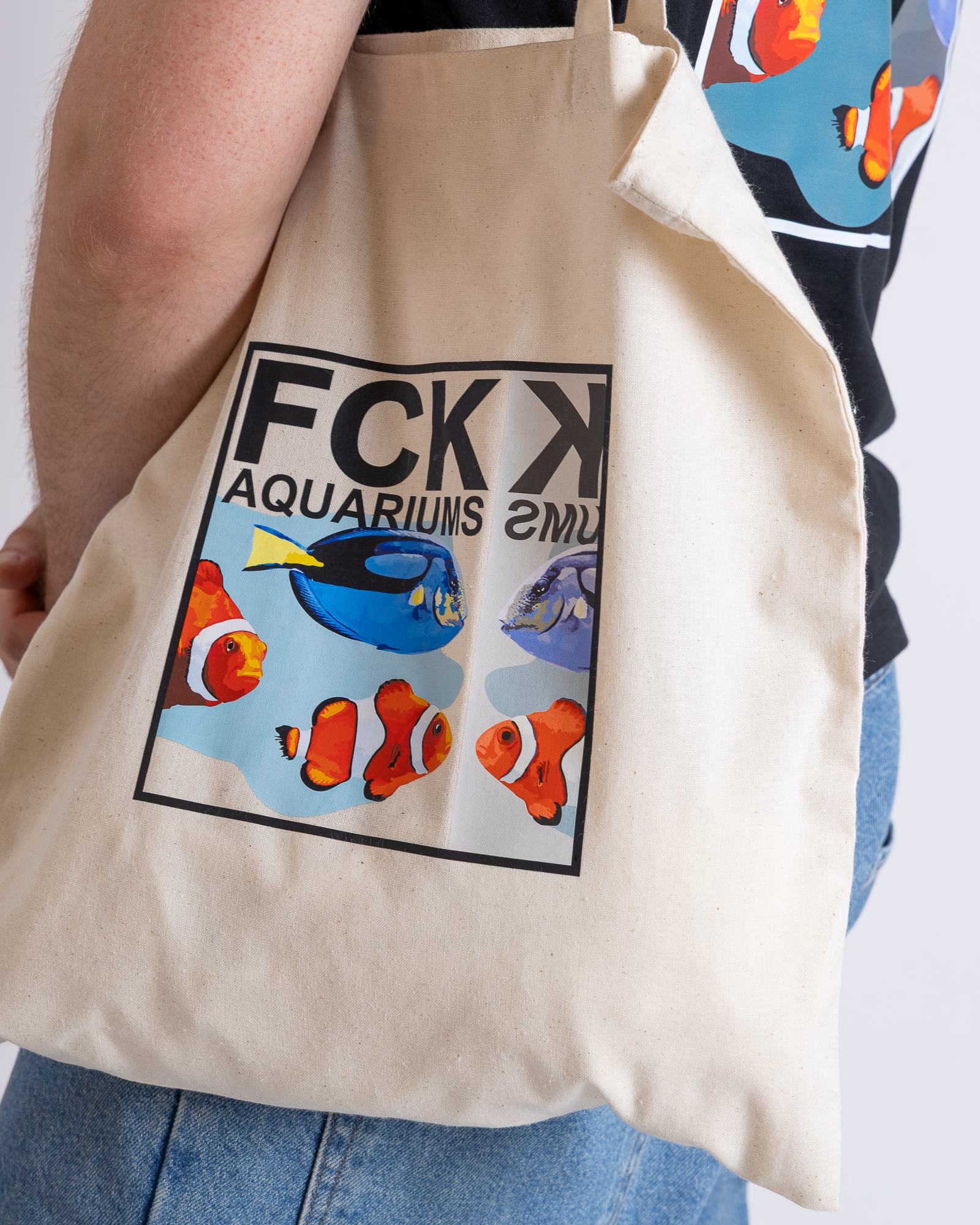 Bio-Jutebeutel "FCK AQUARIUMs" Nemo